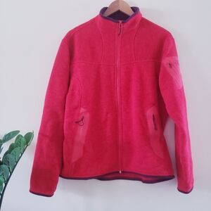 ARC'TERYX NWOT Covert Polar Fleece Zip Up Jacket - Red/Purple WOMEN"S XL